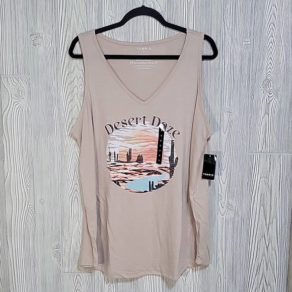torrid Tops - Torrid Girlfriend Tank, Signature Jersey Desert Daze, NWT, Size 2X